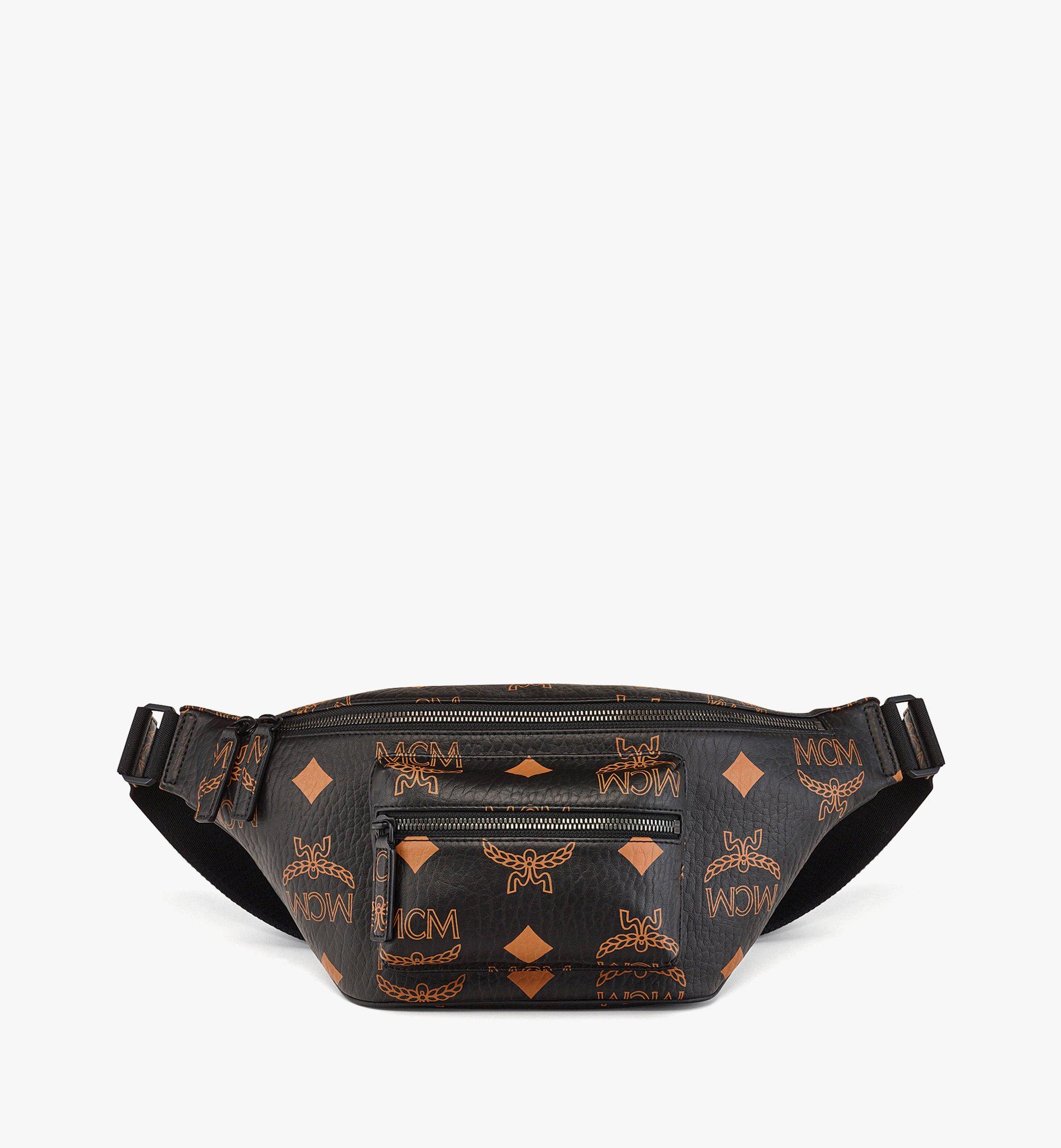 Mcm blue store fanny pack